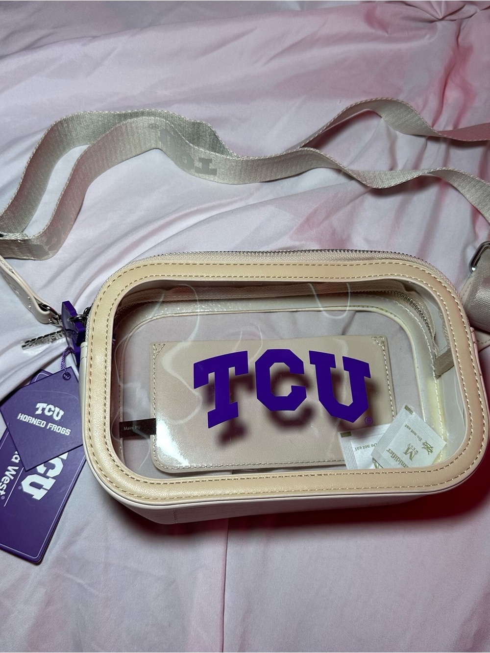NCAA Clear Bag for Stadium Events Stadium Approved Crossbodybag